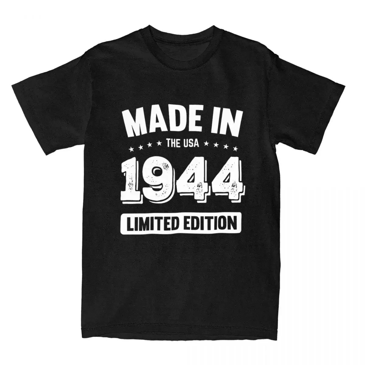 

80 Years Old Made In 1944 80th Birthday Accessories Shirt for Men Women 80 aged Novelty 100% Cotton Summer Clothing