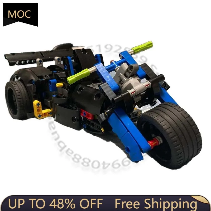 

297 деталей: Скоростной спортивный гоночный трайк MOC, модульный конструктор, простой в сборке, для детей, DIY, праздничный подарок