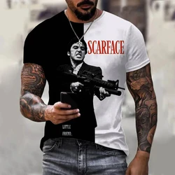 Movie Scarface 3D Print T-Shirts Streetwear Men Women Fashion Oversized Short Sleeve T Shirt O-Neck Kids Tees Tops Clothing