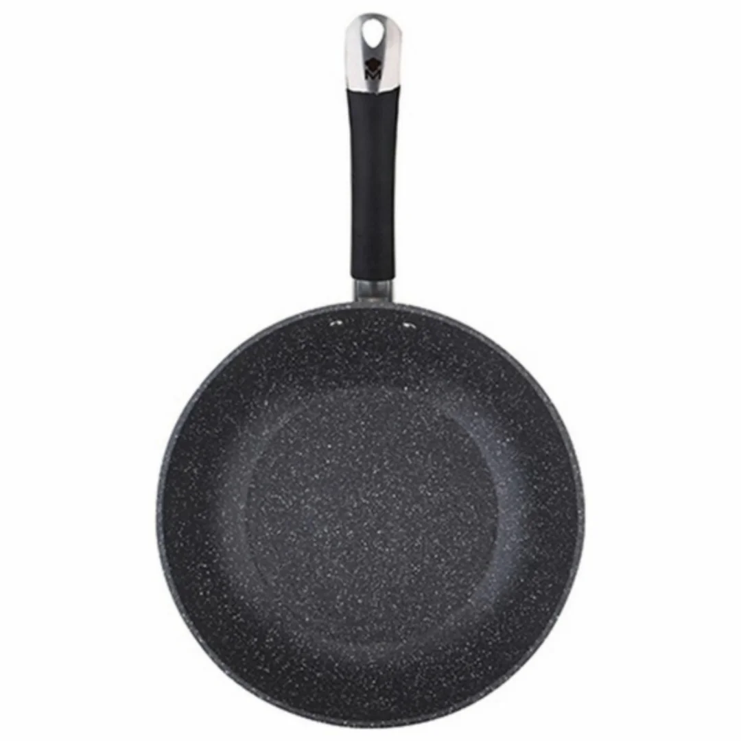 Wok Pan Masterpro Grey aluminum Toughened aluminum (Ø 28 cm)Includes: Cover Type: Wok Pan Suitable for: Induction Material: To