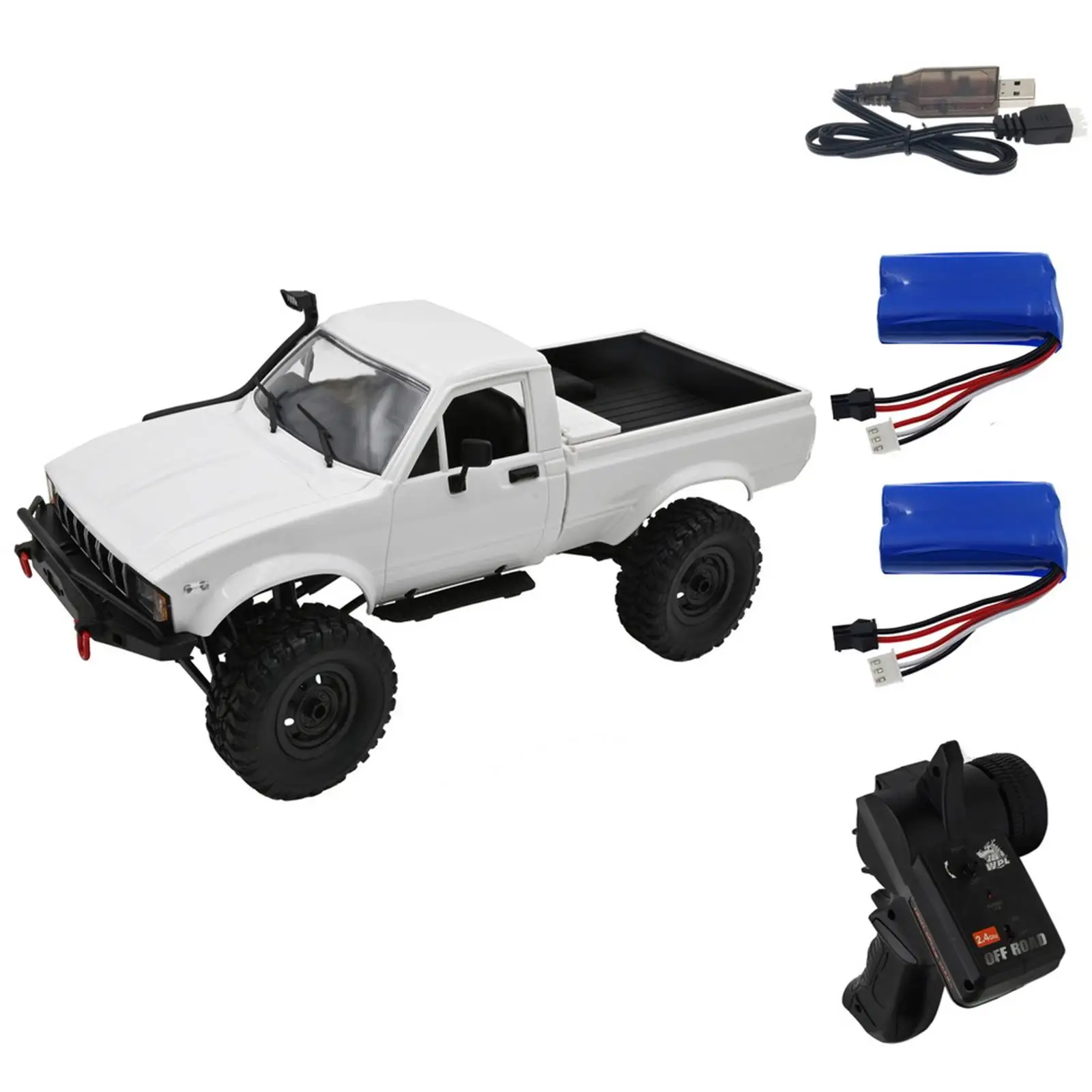 

WPL C24-1 Full Scale RC Car 2.4G 4WD 1/16 RC Rock Crawler Electric Buggy Climbing Truck LED Light On-road 1/16 For Kids Toys