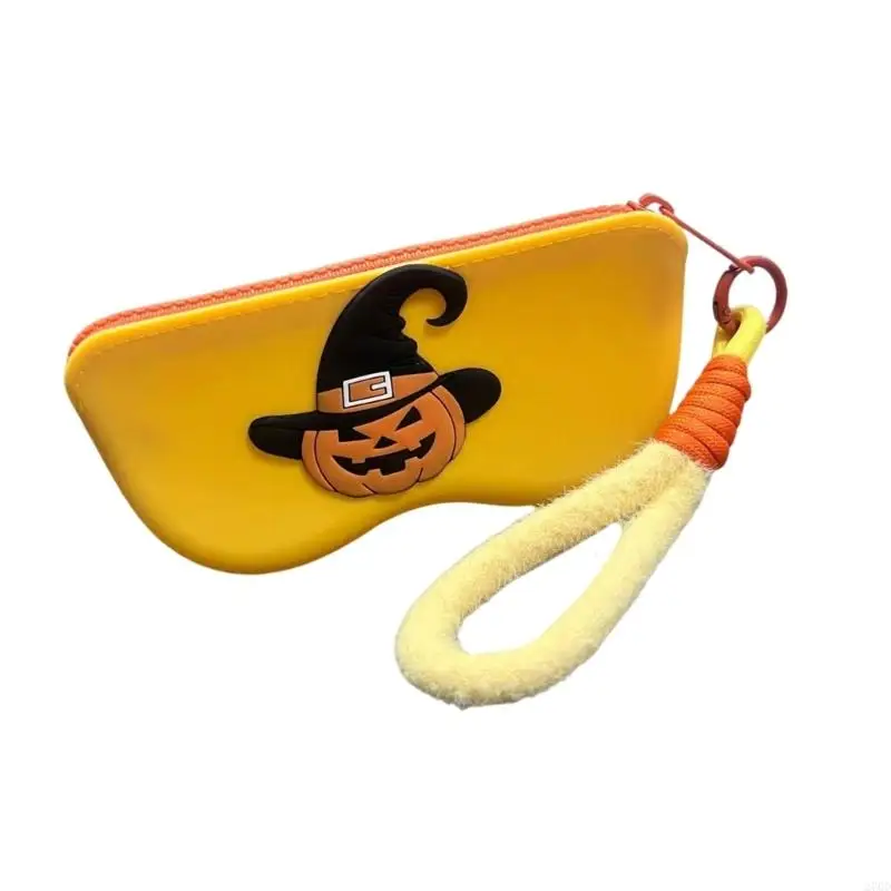 Suporte óculos silicone amigável 270D Caso armazenamento multiuso acessório Halloween para óculos itens pequenos