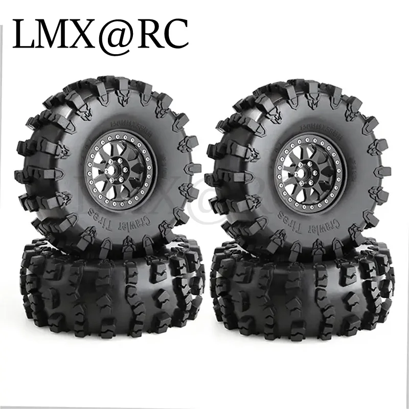 4-teiliges 150 mm 2,2" Metall Beadlock Felgenreifen-Set für 1/10 RC Crawler Car Axial SCX10 Pro Wraith Capra RR10 RBX10 TRX4