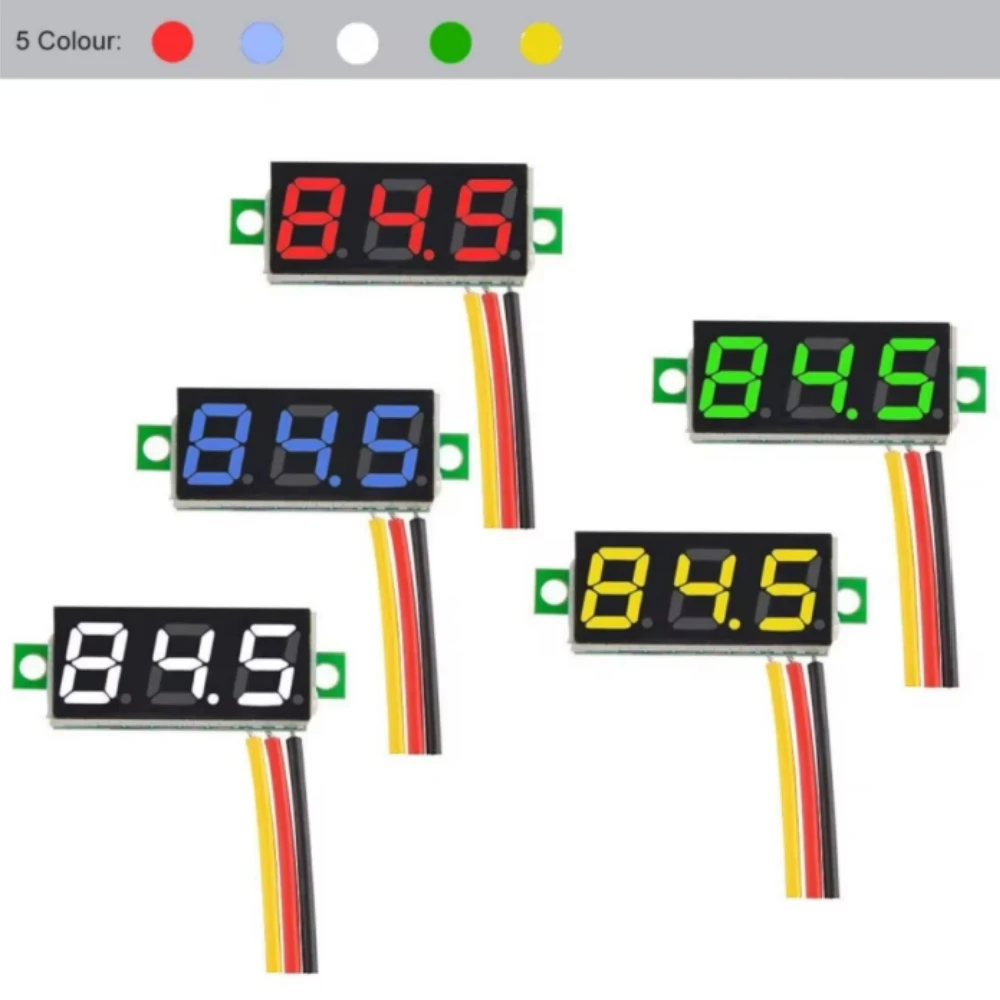 0,56 Zoll Gleichstrom 4,5-30V Digital voltmeter LED Zwei-Drähte Digital anzeige Volt Meter Voltmeter Rückwärts polarität schutz