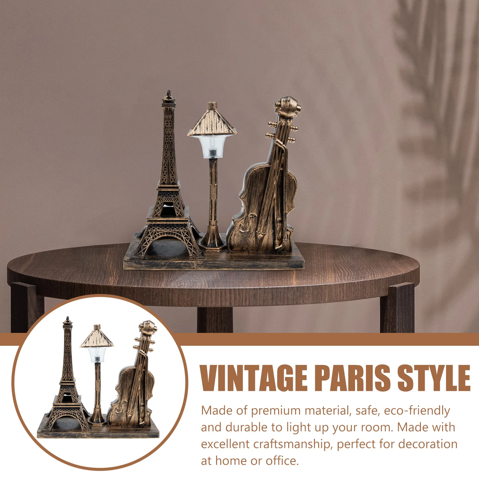 

Eiffel Tower Night Light Retro Resin Decor Home Adornment 10 Year Old Girl GiftsVintage Style Table Decoration