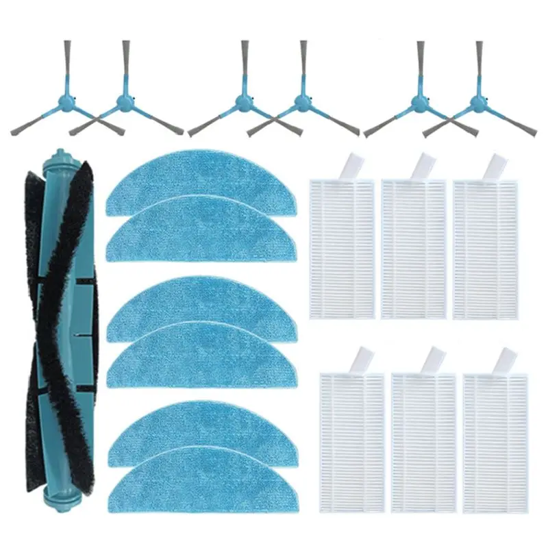 

ABWR-19PCS For Conga 7490 Immortal Series / 8290 Immortal Series Vacuum Main Side Brush Filter Mop Cloth Replacement Parts