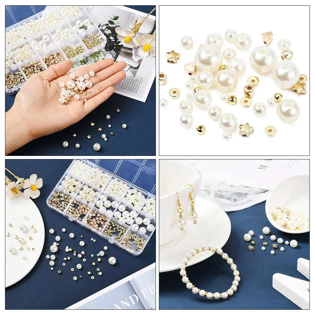 

1 Box Premium Loose Pearl Beads For Diy Jewelry Making Necklace Bracelet Earring Craft Multifunctional Spacer Beads Artificial