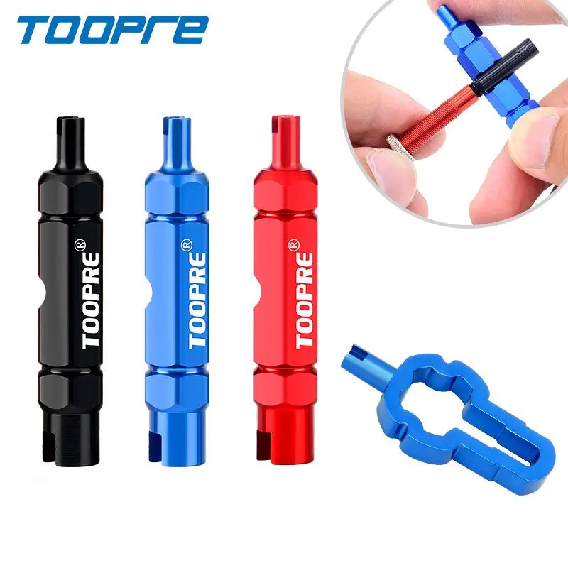 

TOOPRE Bicycle Colour 3 in 1 Valve Disassembly Tool Aluminium Alloy Iamok Bike Parts 8.2g Valves Wrench