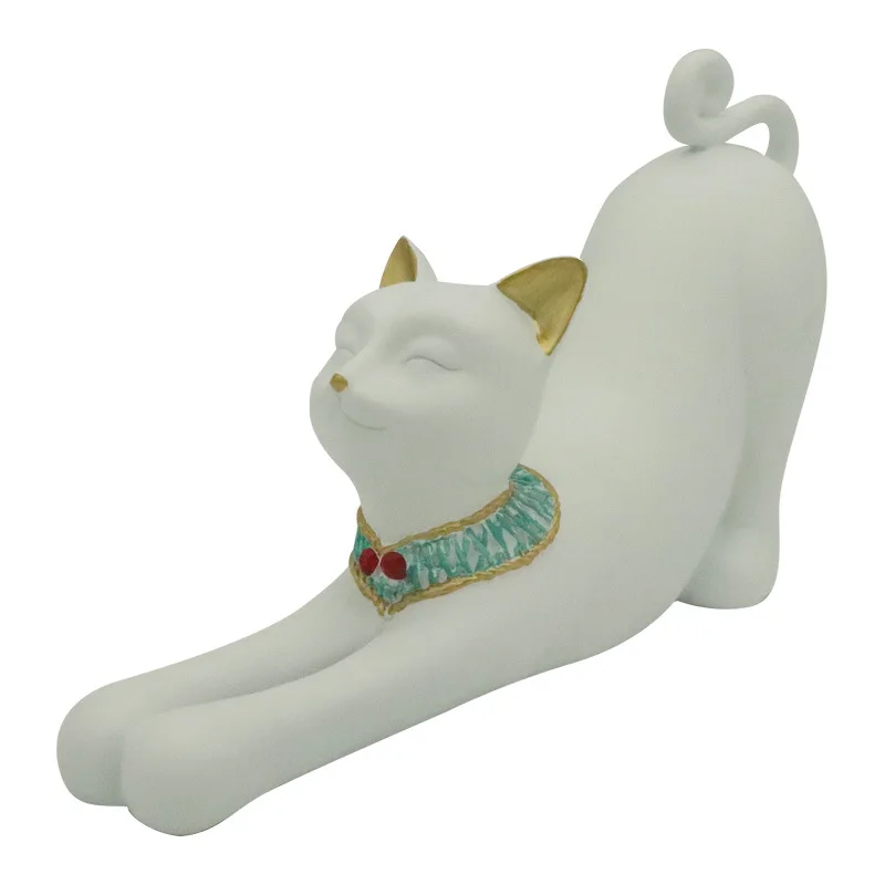 

European Style Cute Pharaoh Cat Crouching Decoration Home Desktop Decoration Resin Crafts