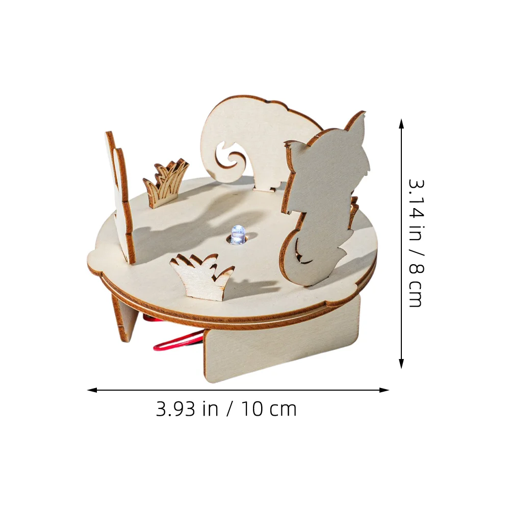 مجموعة واحدة من أدوات تجربة علمية للضوء والظل DIY للأطفال، أنشطة تعليمية للبناء الخشبي للتعلم العملي والعلمي #3