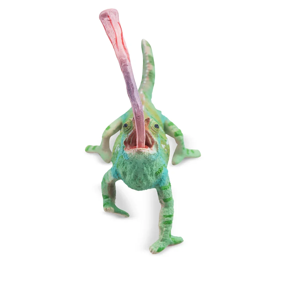Toymany SimulationParson's Chameleon Madagascar Animal Model Toy Mini figurki lalki figurki akcji zabawki prezent dla dzieci