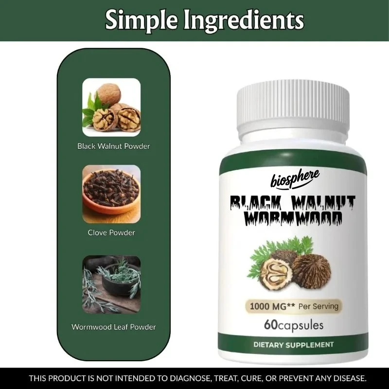 Black Walnut Grass Supplement 1000mg per serving | Black Walnut Grass Capsules 60 capsules