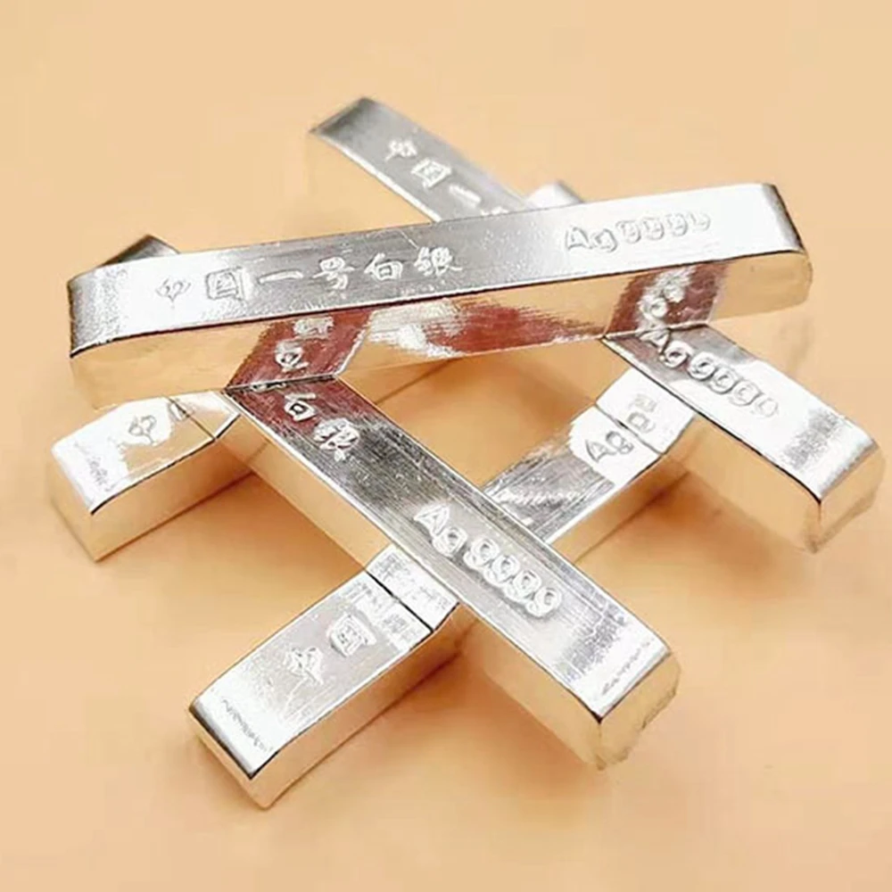 1pcs real pure silver bar10g 20g 30g 50g silver ingot bar with stamp silver bullion for accessories