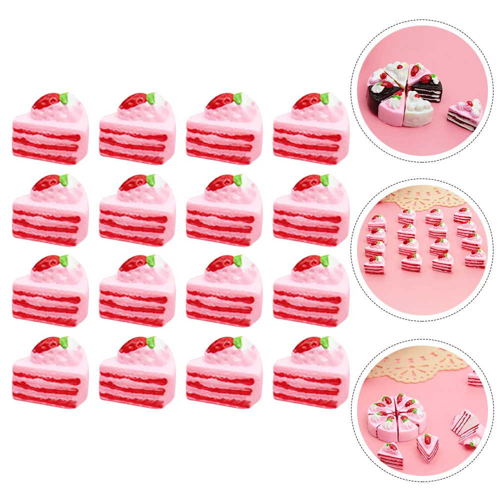 16 Pcs Simulation Cake DIY Embellishments Cookie Decorating Hairpin Brooch Accessories Headdress Clothes Resin Child Clips for