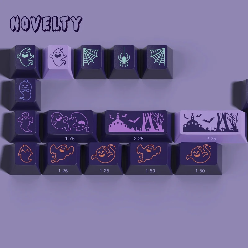 Original Design Keycap ฮาโลวีนโปรไฟล์เชอร์รี่วัสดุ ABS Poltergeist คีย์บอร์ด Keycaps