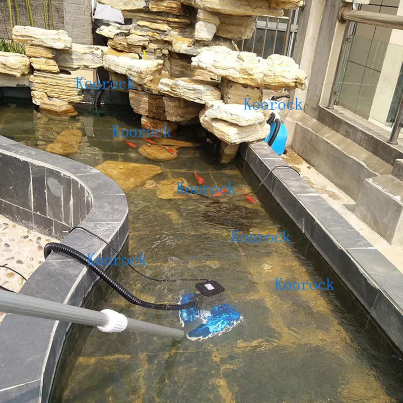 Limpador automático de piscina para pequenas e médias, tanque de peixes koi, aspirador de pó subaquático, remove resíduos de lama e sujeira