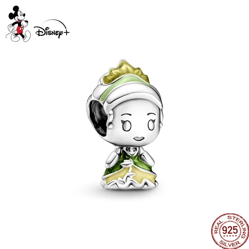 Disney Potdemiel-Breloque en argent regardé 925 pour femme, série de perles de princesse Rick, convient au bracelet Pandora original, bijoux à bricoler soi-même