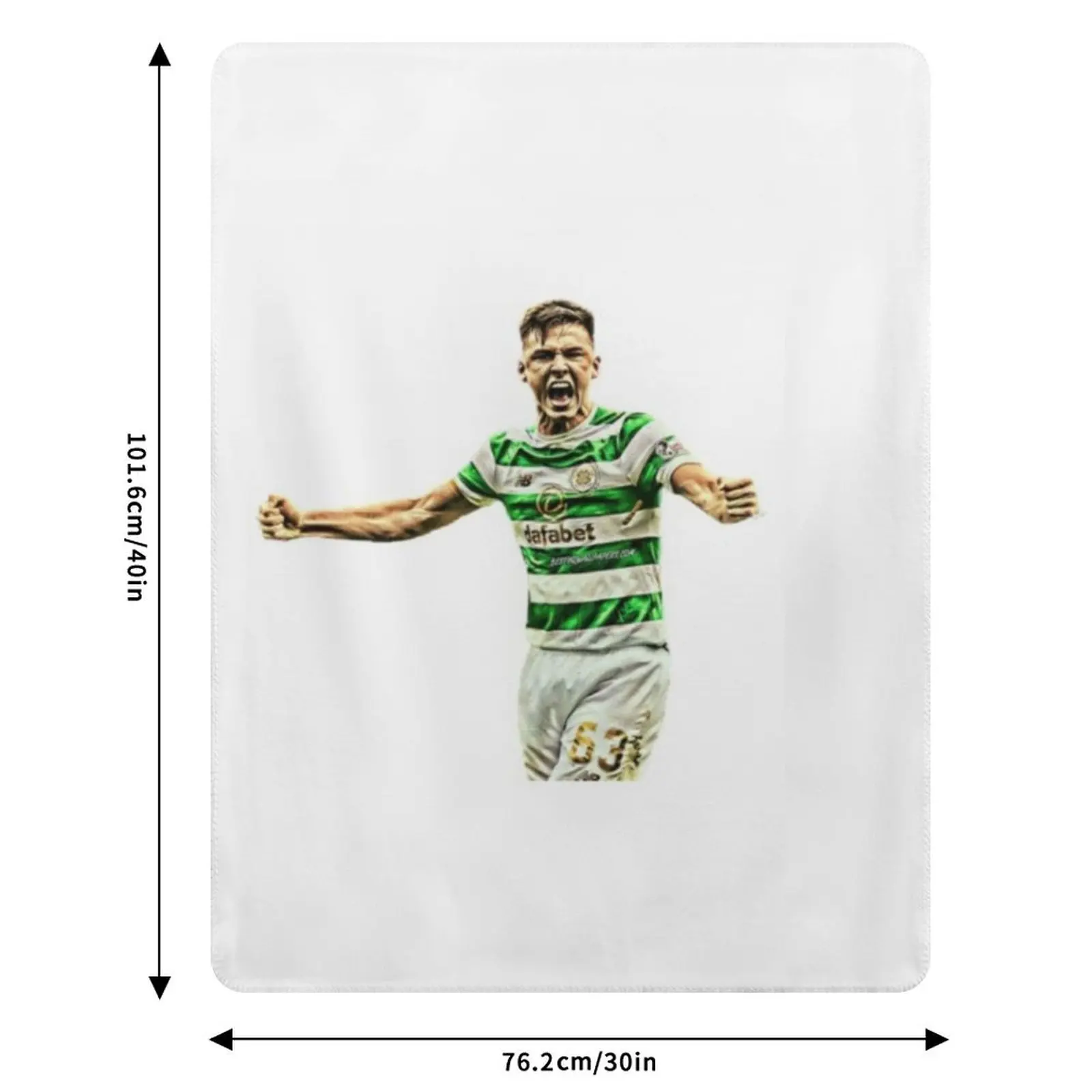 Kieran Tierney Throw Blanket Extra Large Throw Furrys valentine gift ideas bed plaid Multi-Purpose Thermals For Travel Blankets