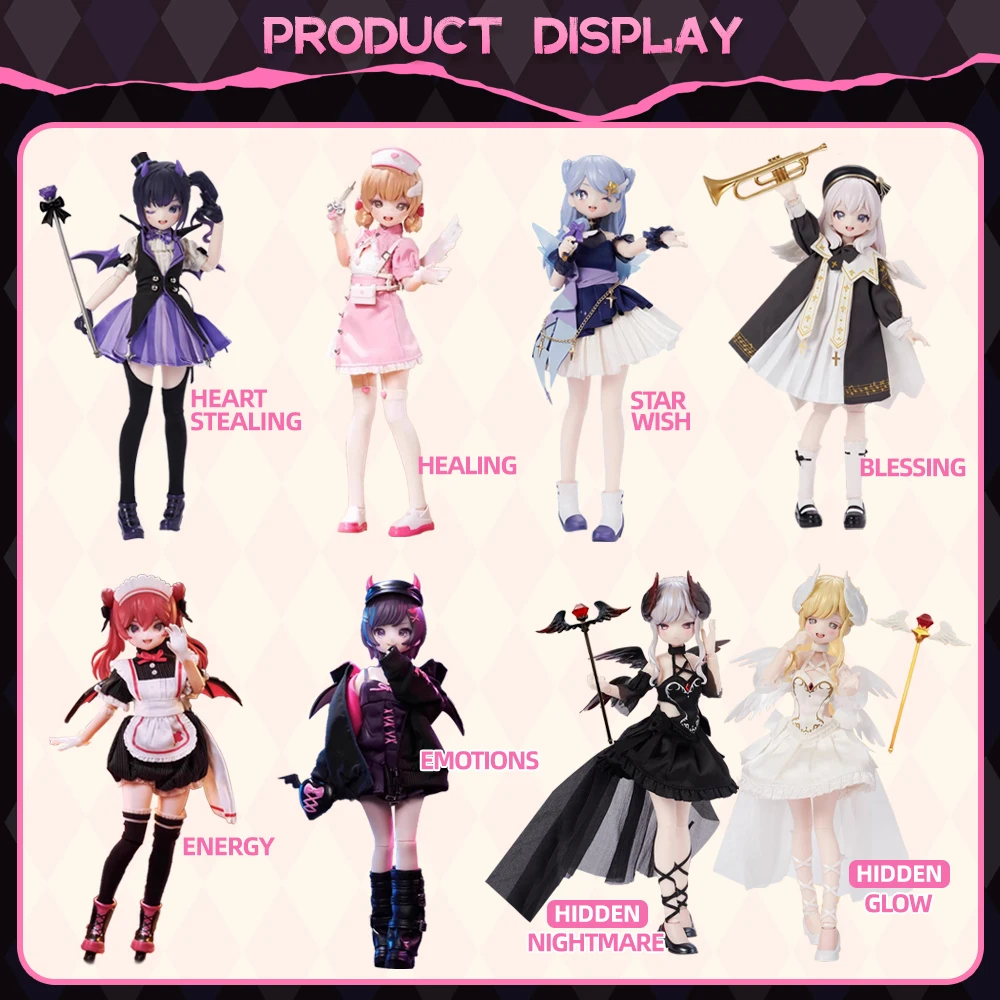 ネオエデンライト & ナイトメア可動ジョイント MJD ブラインドボックスアクションフィギュア人形グッズおもちゃミステリー着替えサプライズギフト