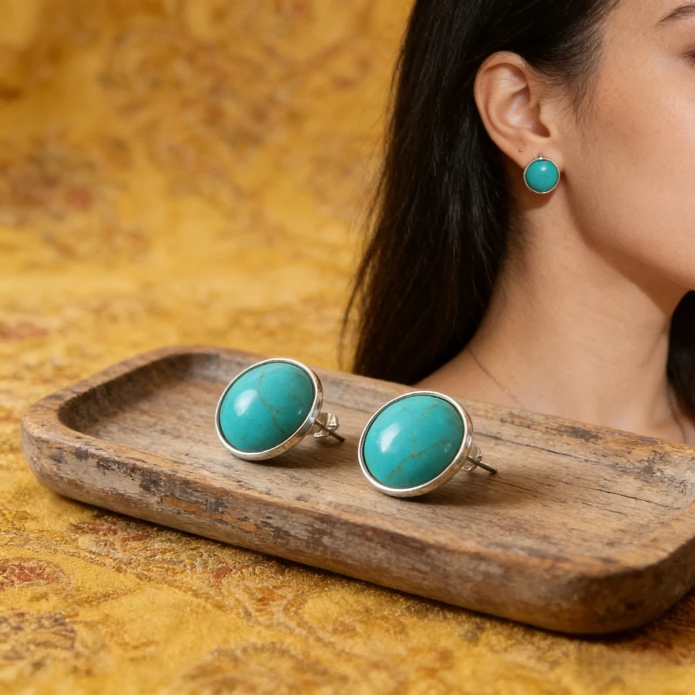 Pendientes redondos retro de c - Ethnic Boho Fashion reseña y precio