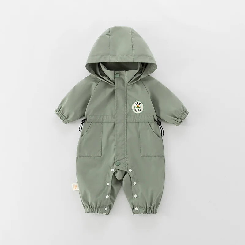 MILANCEL ﻿ Herbst Baby Strampler Outdoor Jacke 0-2Y Unisex Infant Casual Doppel-schicht Mit Kapuze Overall Kleinkind Warme Outwear Kleidung – Detail 6