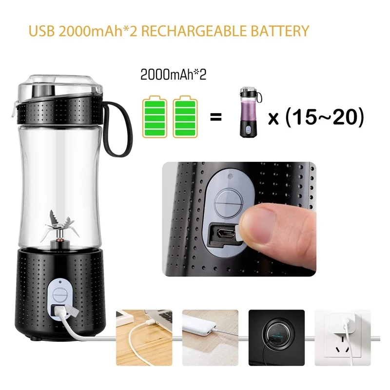 Electric Fruit Juicer Blender Portable USB Personal Baby Food Milk Smoothie Maker Mixer Cup For Home Travel Office