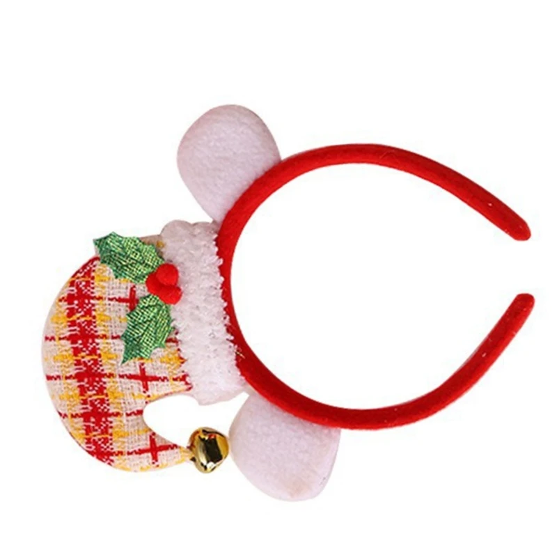 Christmas Hat Headdress Holiday Head Accessories Adult Kids Plush Headpieces Dropshipping