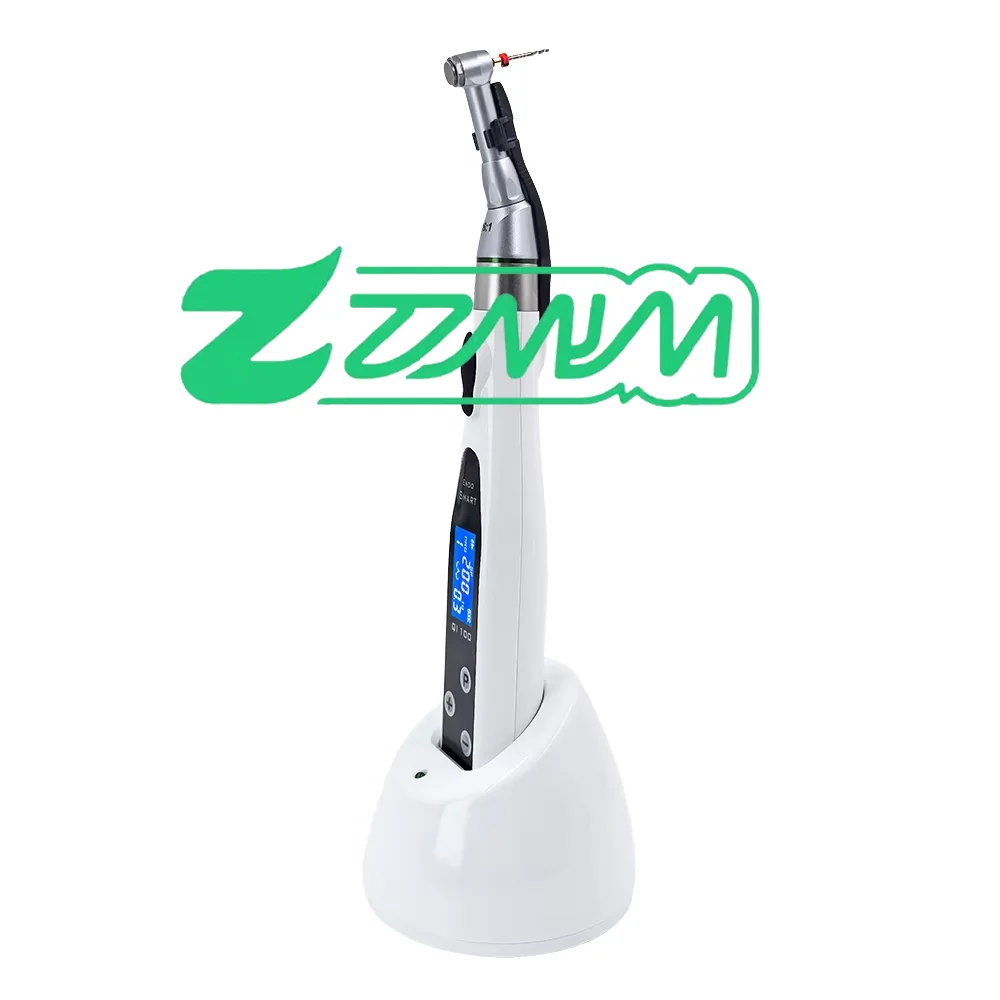 Elektrische den tal Endo-motor Draadloos LED 16:1 Contrahoekreductiekop Roestvrijstalen handstuk met lage snelheid