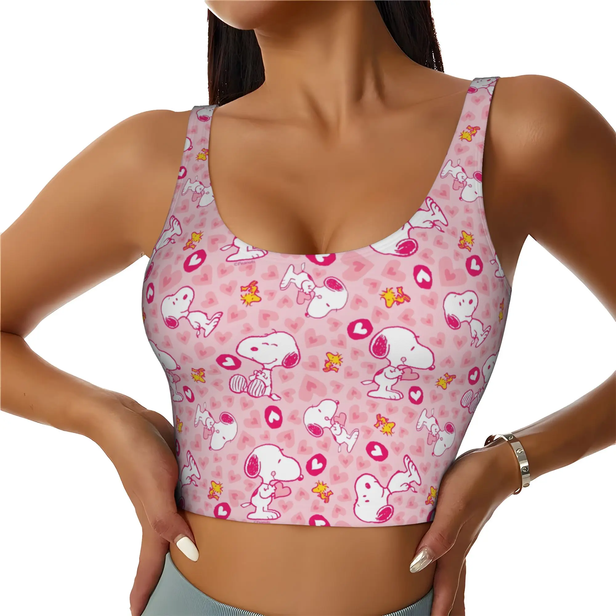 sutia-esportivo-feminino-personalizado-de-alto-impacto-com-estampa-de-desenho-animado-de-cachorro-s-snoopies-para-academia-treino-e-yoga