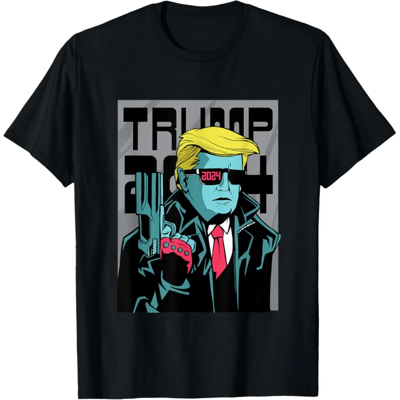 Men's and Women's Sports and Leisure New Fashionable and Fun Pro Trump Returns to 2024 to Save America 45 47 T-shirt