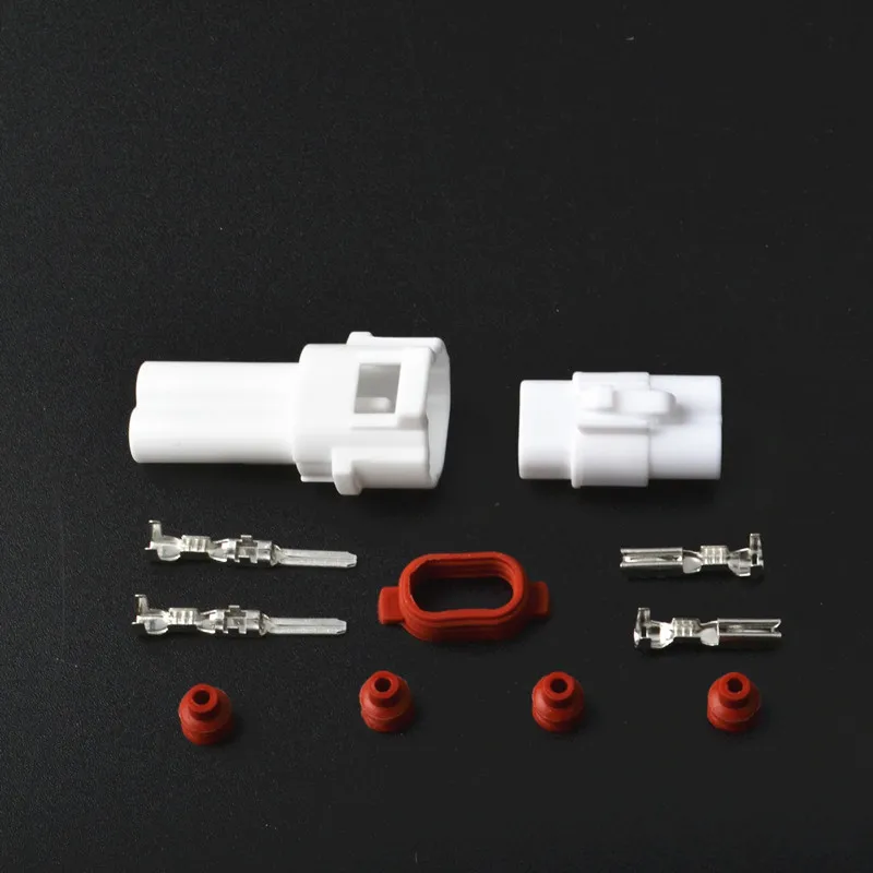 10/20/50 sets kit 2 Pin way Male female white waterproof auto 2P Connector motorcycle plug DJ7021-2-11/21