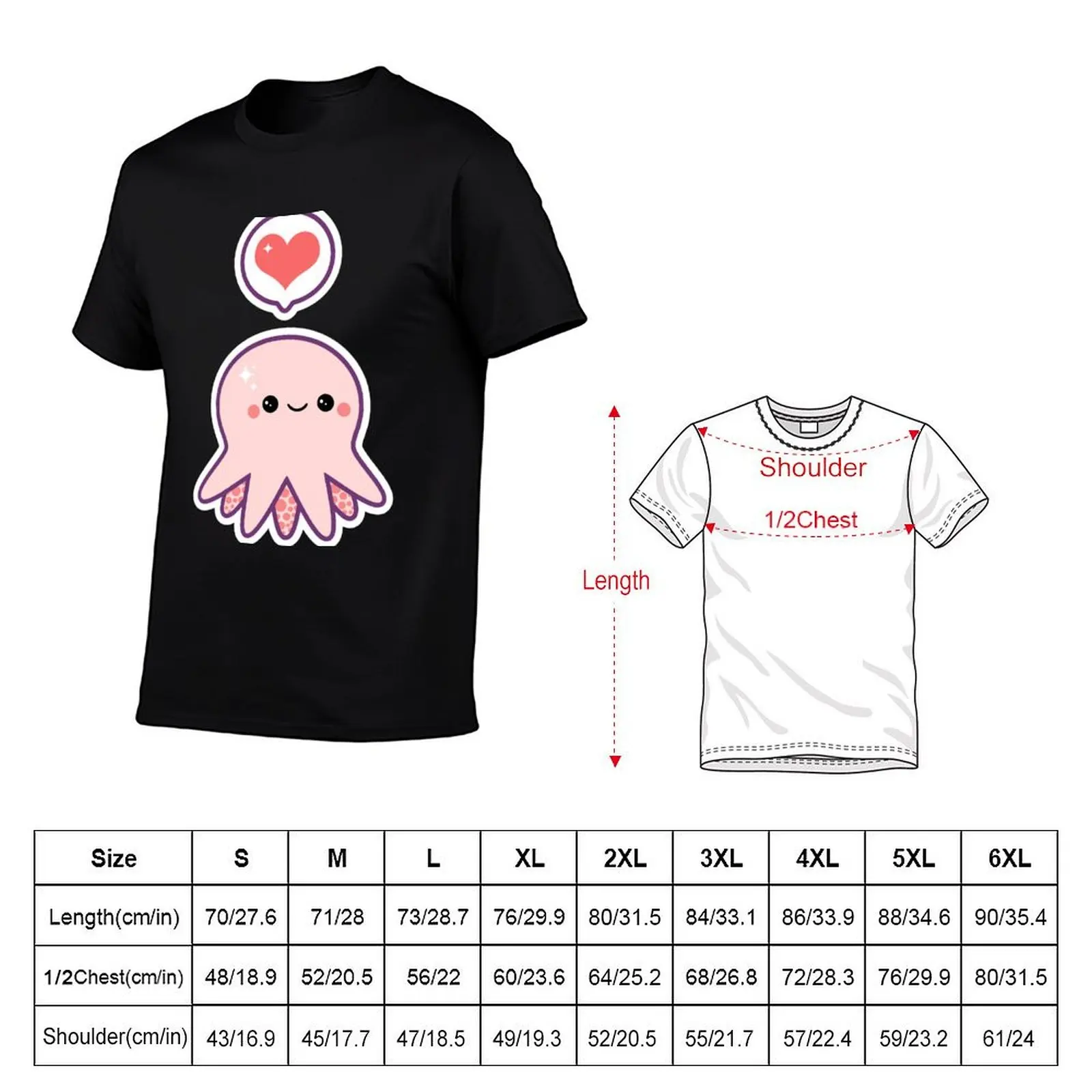 Cute Baby Octopus T-Shirt Essential Solid Color T-Shirt
