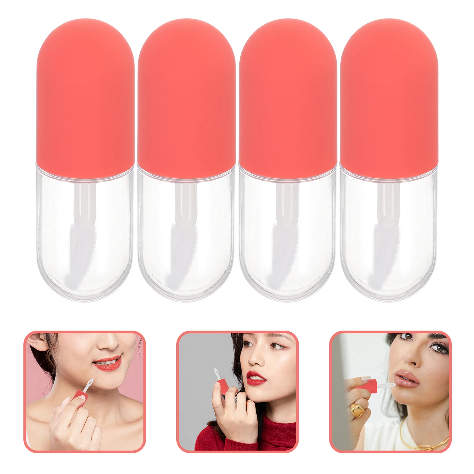 10 Pcs Empty Tube of Lip Gloss Base Cosmetics Glosses Clear Making Squeeze Bottle Supplies Tubes Kit Lipstick Filling