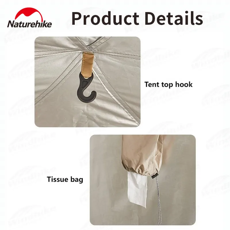 Naturehike 自動開閉シャワーテント 2人用