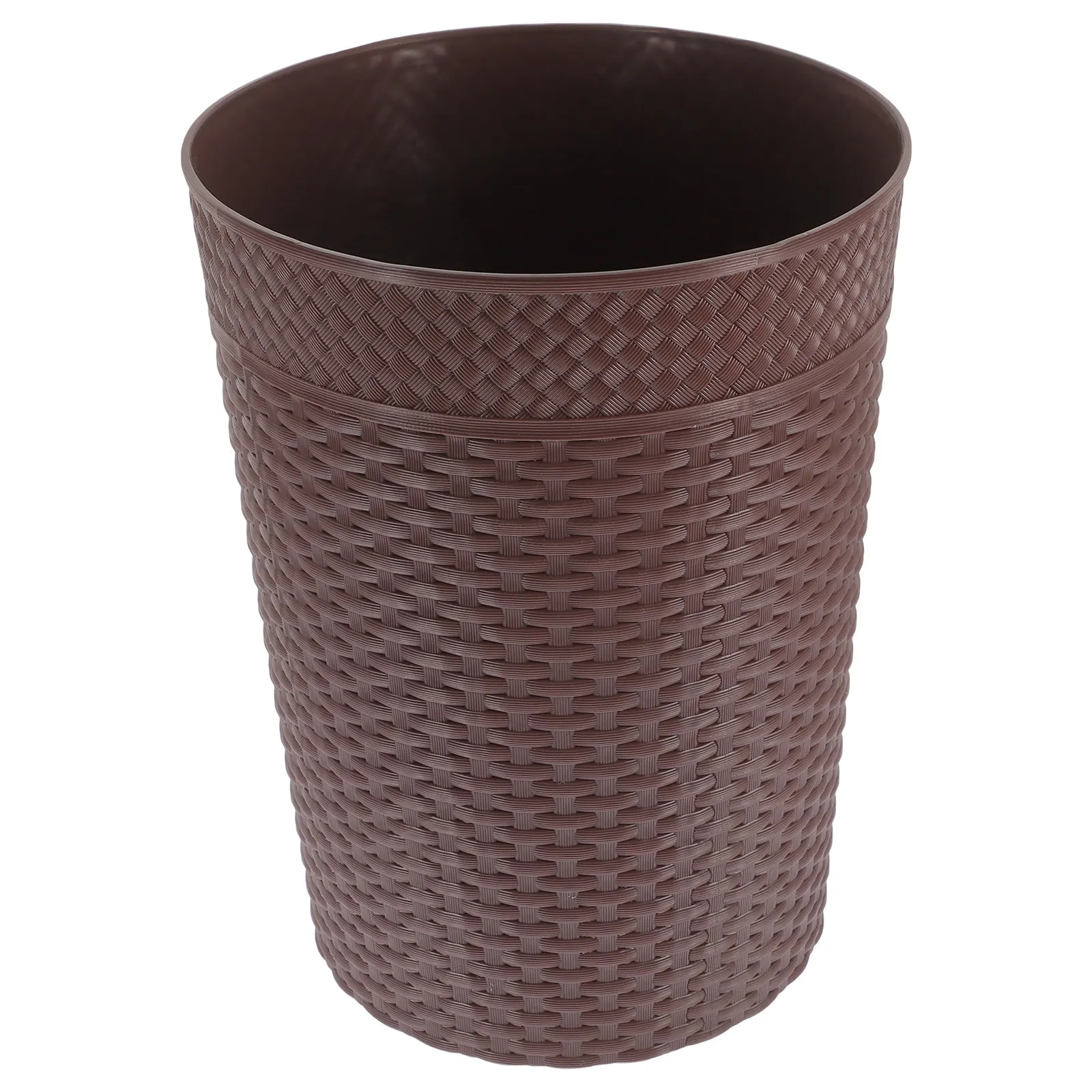 

Мусорное ведро из искусственного ротанга с широким отверстием для спальни, гостиной, ванной комнаты, дома и офиса