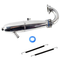 HSP 81084 Aluminum Exhaust Pipe & Spring for 1/8 Scale Models RC Car 28CXP Nitro Engine Motor Parts Power Buggy
