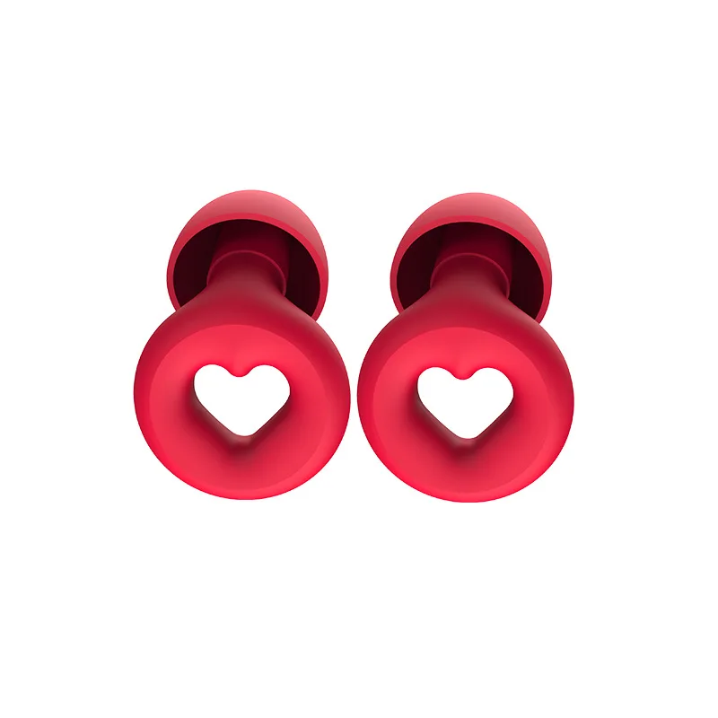 Olyga Professional Soundproof Earplugs Noise Canceling for Sleep, Heart-Shaped Reusable Soft Skin-Friendly Silicone Ear Plugs