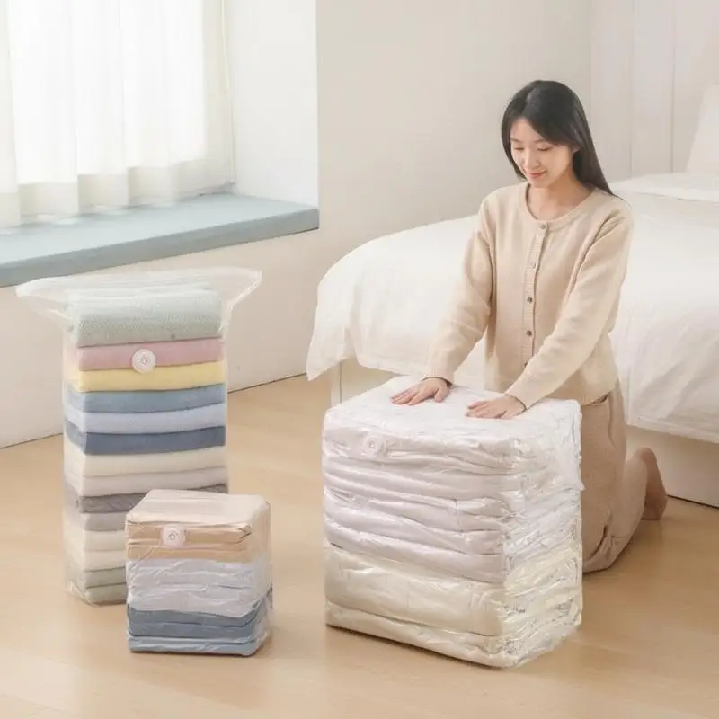 Reusable Vacuum Compression Bags Leakproof Sealer Empty Bags for Clothes Travel Luggage Packing Organizer