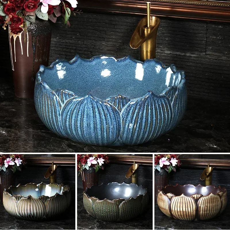 

Table Basin Small Size Bathroom Pool Retro Wash Basin Home Inter-Platform Basin