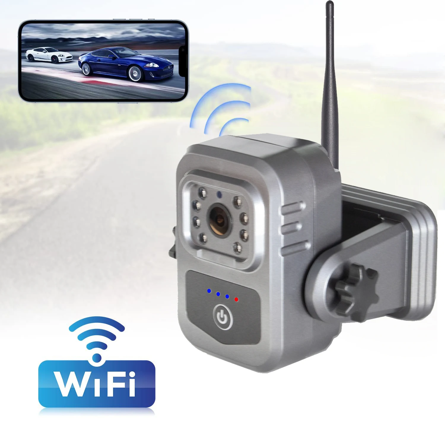 

iPoster Wireless Backup Camera WIFI APP Battery Powered Magnetic Base No Harm Installing For Android Cellphone iPhone