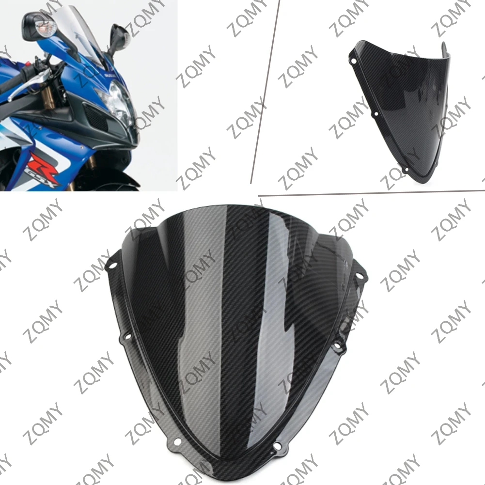 Carbon Fiber ABS Motorcycle Windscreen Windshield Shield Protector For Suzuki GSXR 600 750 K8 2008-2009