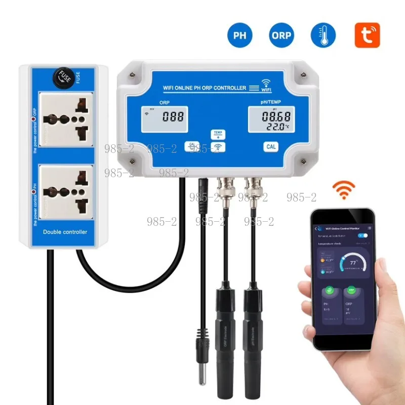 Smart APP Bluetooth Aquarium Water Tester 3 in 1 pH ORP Temperature Salinity Meter Seawater Fish Tank Monitor