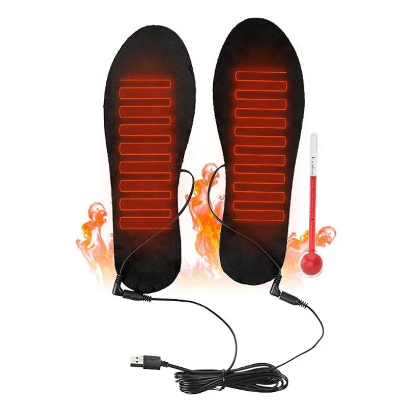 

USB Electric Insoles Heated Foot Warming Pad Feet Warmer Pad Mat Winter Outdoor Sports Heating Insoles Winter Warm For Skiing