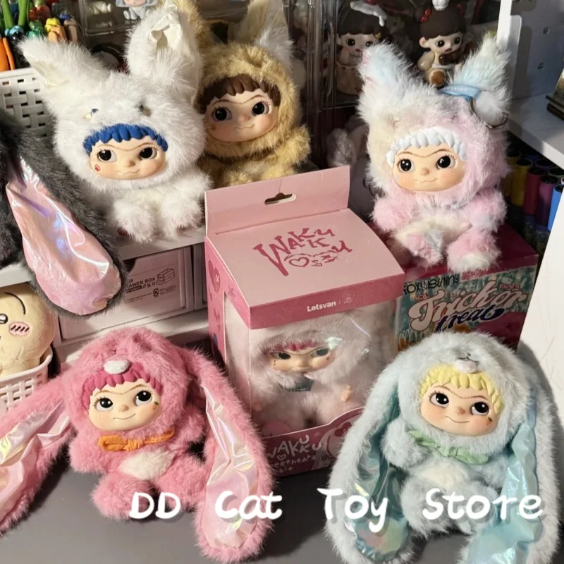

New Genuine Wakuku Fox Bunny Trick Or Treat Series Vinyl Plush Blind Box Kawaii Figure Bag Pendant Surprise Box Birthday Gift