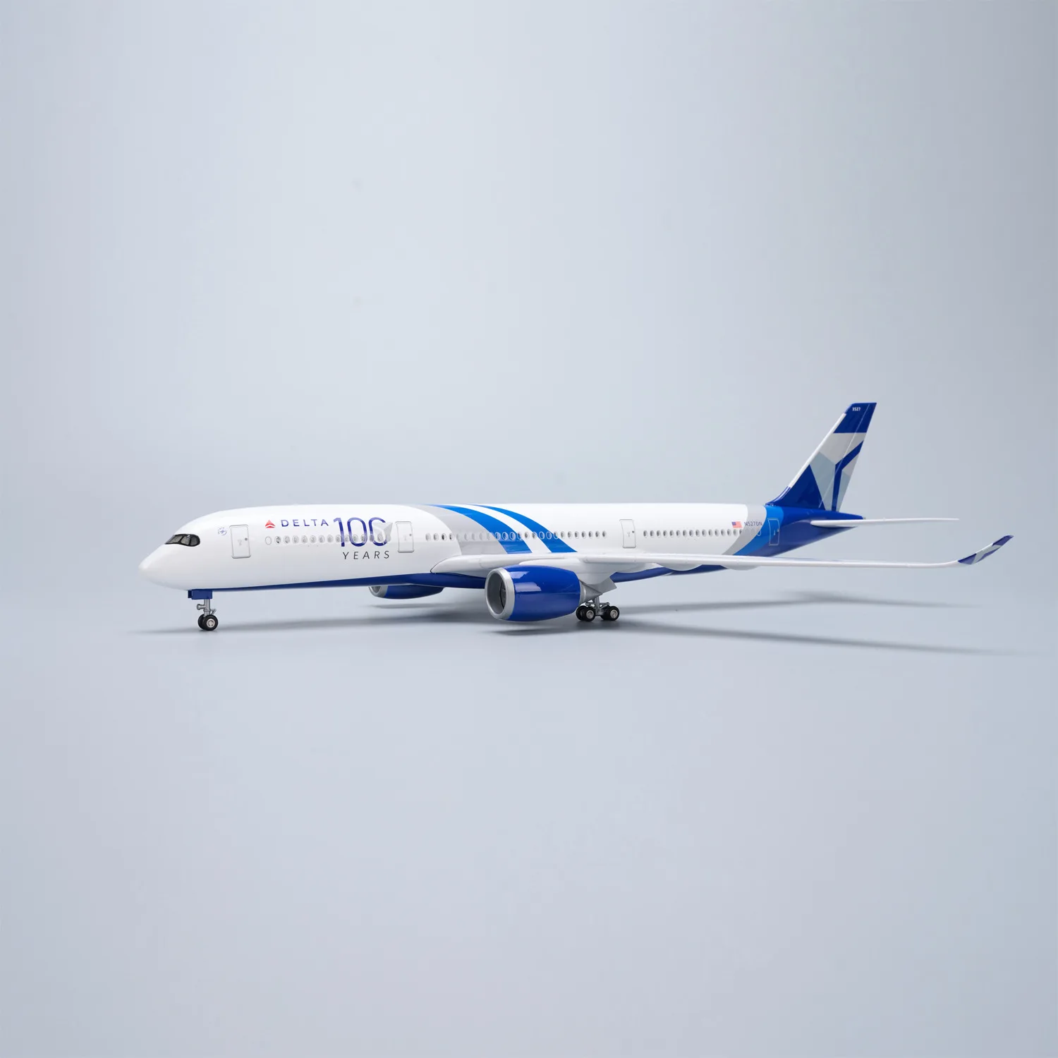 1/142 Model Aircraft A350 Delta Airways 100th Anniversary Resin Diecast Airplanes With Wheels & Landing Gear Static Collection