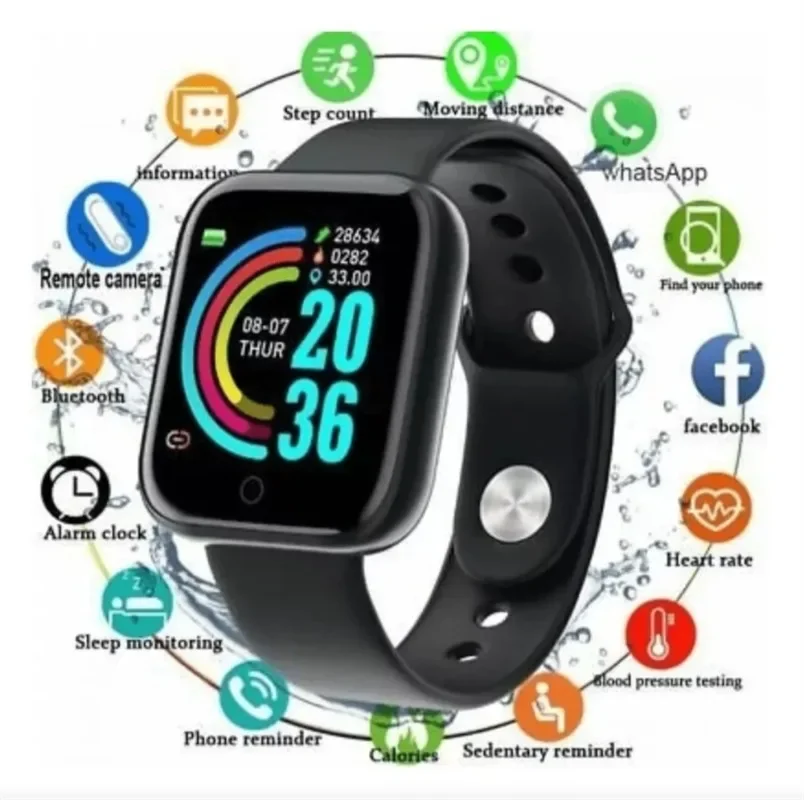 Multifunctional Smart Watch for Men Women True Pedometer Chip Bluetooth Connected Phone Music Fitness Sports Bracelet Customized