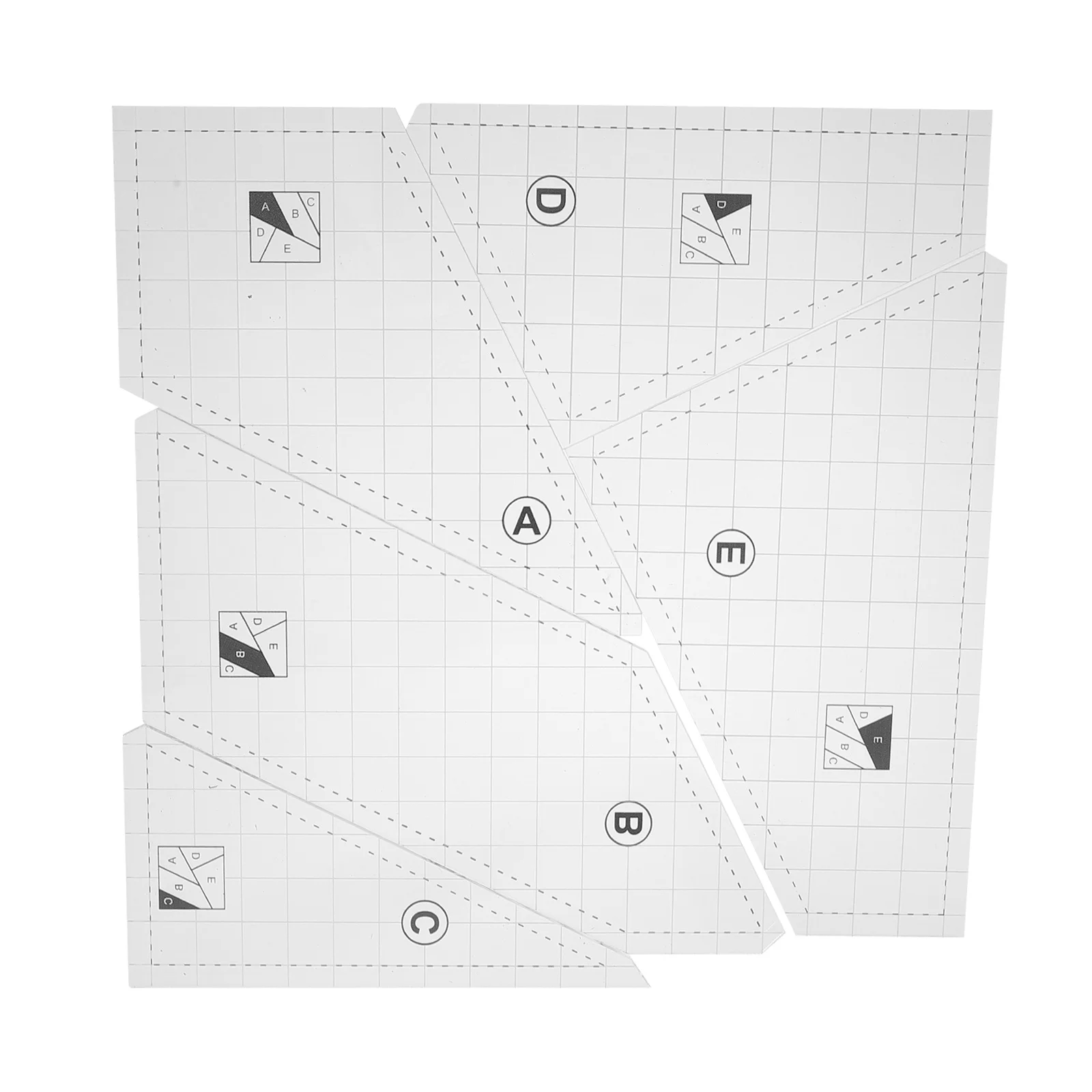 1 conjunto de régua de costura diy, material acrílico de alta qualidade, desempenho estável, longo tempo de serviço, ótimo para costura e bordado