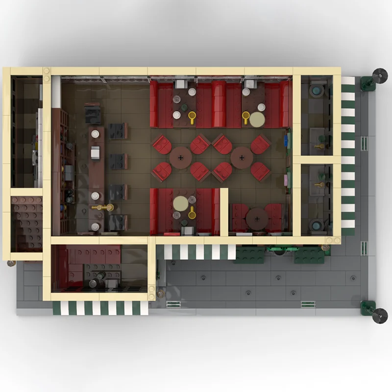 4282 قطعة MOC Friendse شقة ماكلارينز حانة وحدات نموذج اللبنات لتقوم بها بنفسك فكرة إبداعية هدية الكريسماس لعبة الطوب للأطفال #3