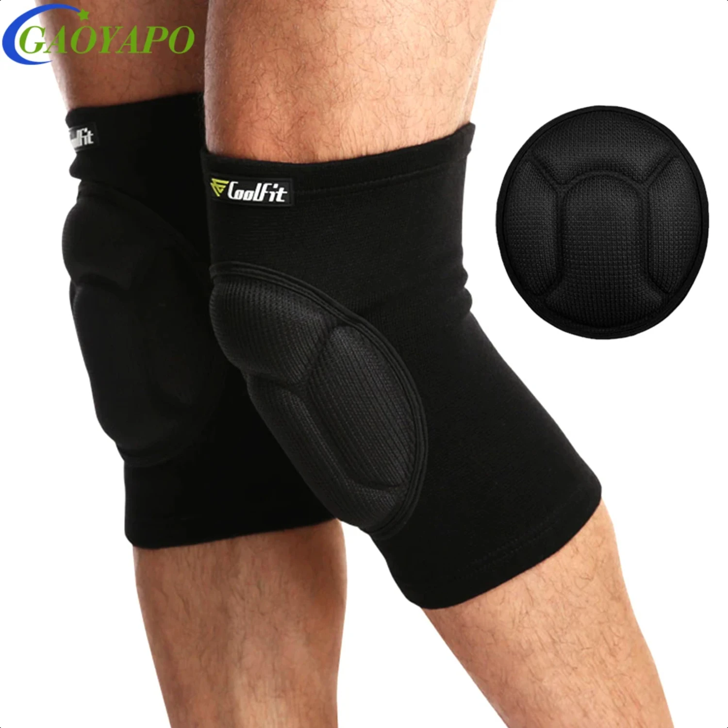 1Pair Protective Knee Pads  Men Women Work,Volleyball Knee Pad Thick Non-Slip Kneepads Soft Dance Knee Pads  Kneeling,Yoga