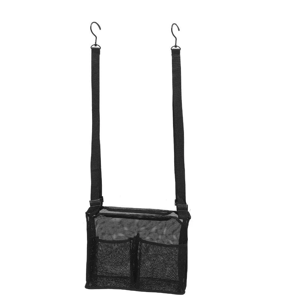 Mesh Bathroom Hanging Bag Adjustable with Hooks Shower Tools Organizer Large Capacity Multi-pockets Shower Draining Rack Travel